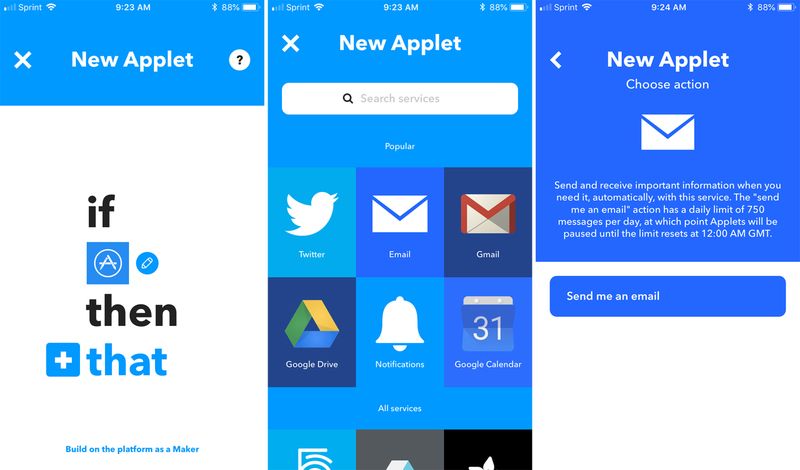 IFTTT Create Action