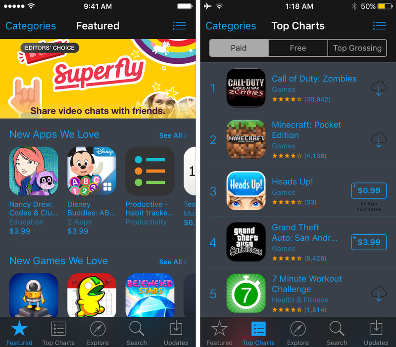 ThemeStore App Store Dark Theme