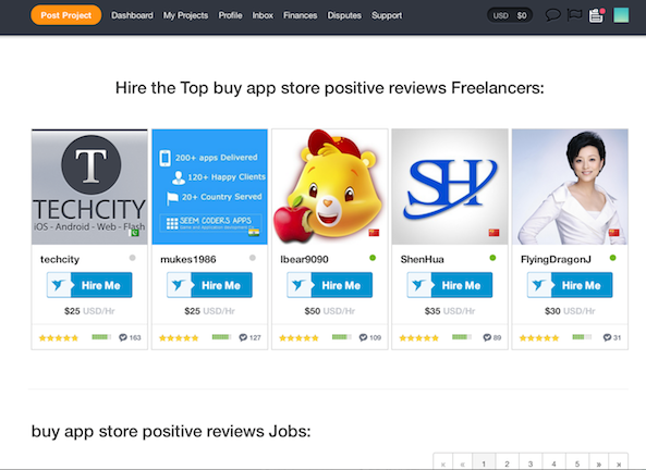 Fake App Store Reviews