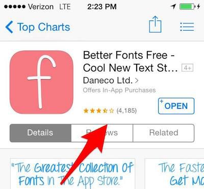 Better Font Free App Store Manipulation