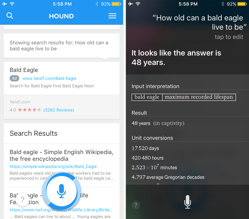 Siri Wolfram Alpha Hound
