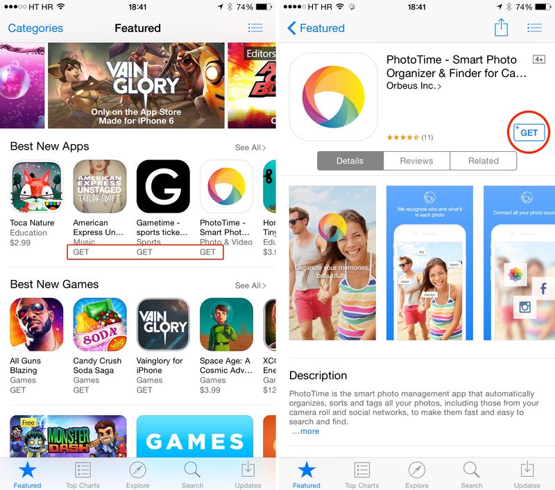App Store (Get button)