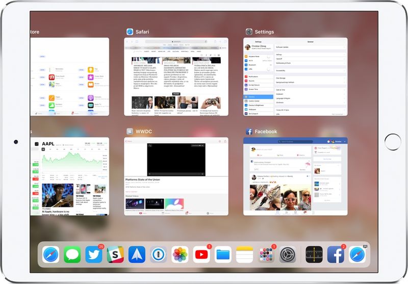 iOS 12 app switcher on iPad