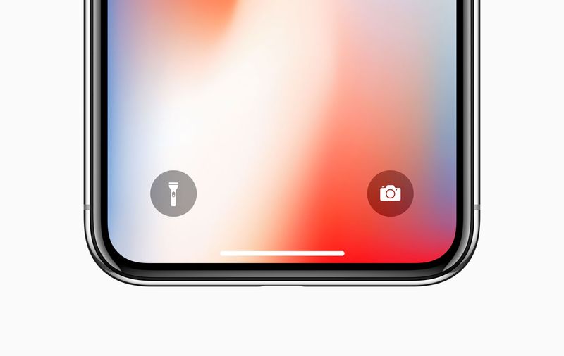 iPhone X showing the bottom Home indicator