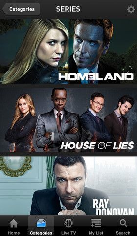 Showtime Anytime 2.0 for iOS (iPhone screenshot 003)