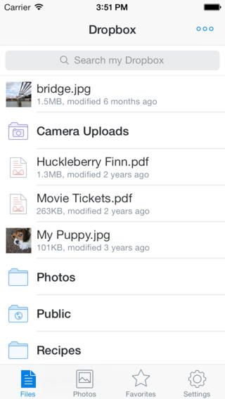 Dropbox 3.0 for iOS (iPhone screenshot 002)
