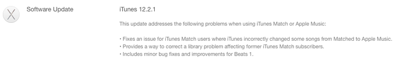 iTunes 12.2.1 update prompt