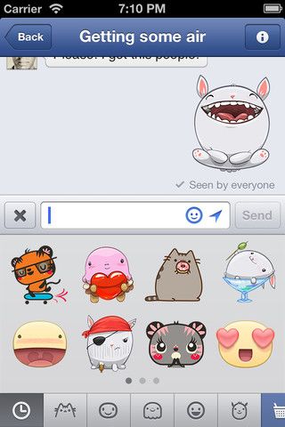 Facebook Messenger 2.4 for iOS (iPhone screenshot 001)