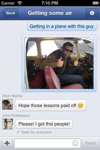Facebook Messenger 2.4 for iOS (iPhone screenshot 002)