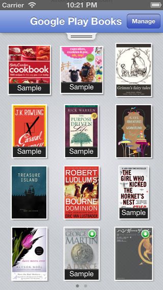 Google Play Books 1.6 for iOS (iPhone screenshot 001)