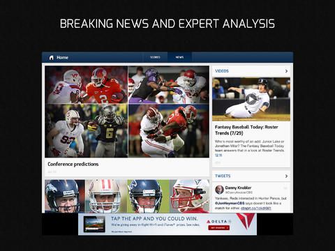 CBS Sports 6.0 for iOS (iPad screenshot 002)