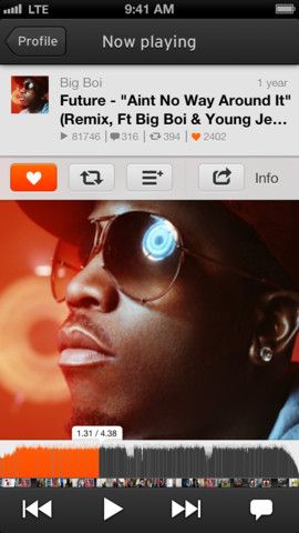 SoundCloud 2.6 for iOS (iPhone screenshot 003)