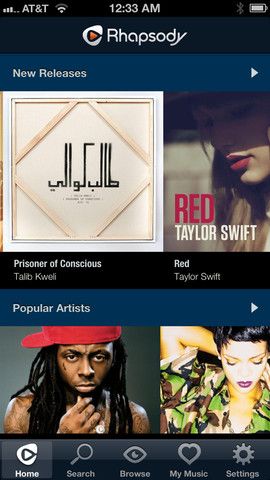 Rhapsody 3.4 for iOS (iPhone screenshot 001)