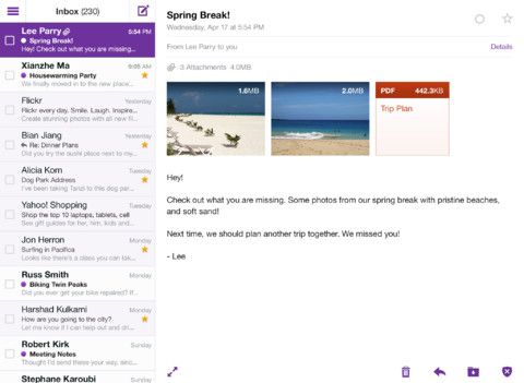 Yahoo Mail 1.5 for iOS (iPad screenshot 004)