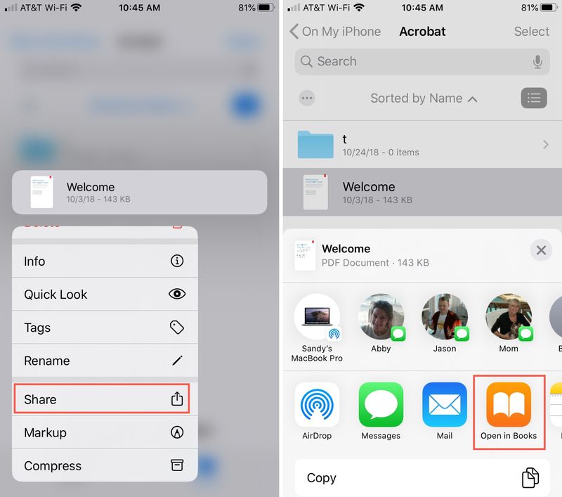 Save File as PDF iPhone