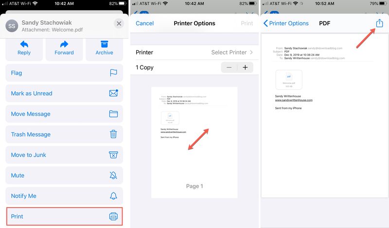 Save Email as PDF iPhone