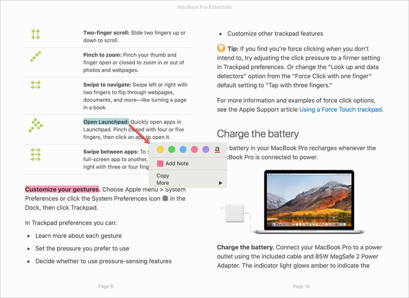Livres Mac Ajouter surbrillance