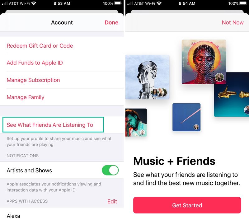 Voir ce que vos amis écoutent sur iPhone