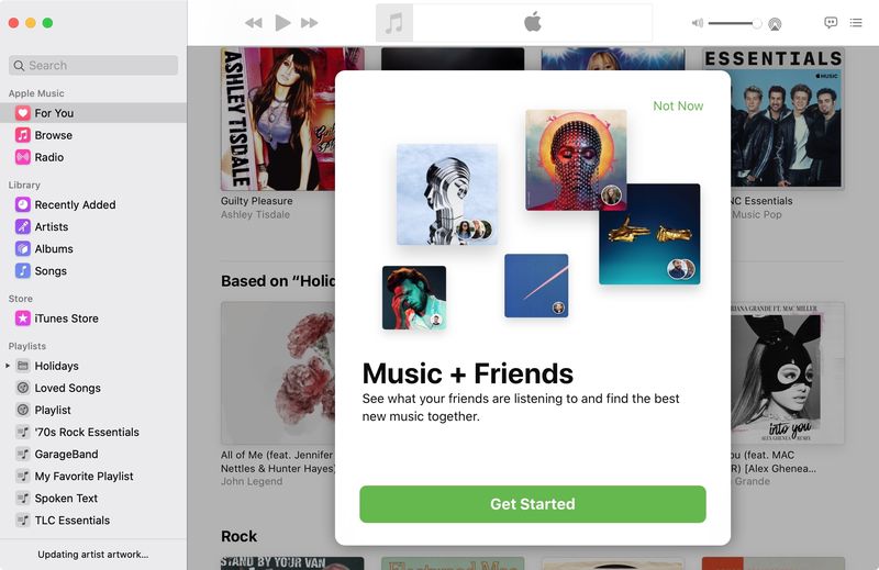 Musique et amis Apple Music Mac
