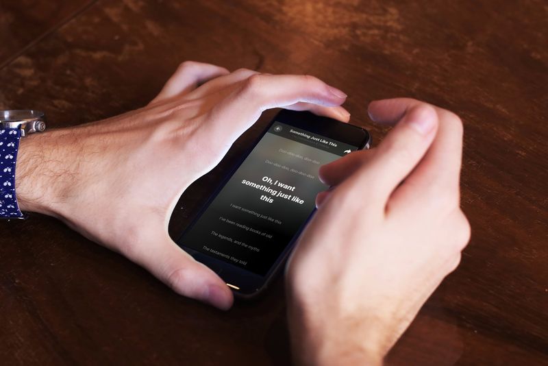 Shazam Real-Time Song Lyrics Scrolling