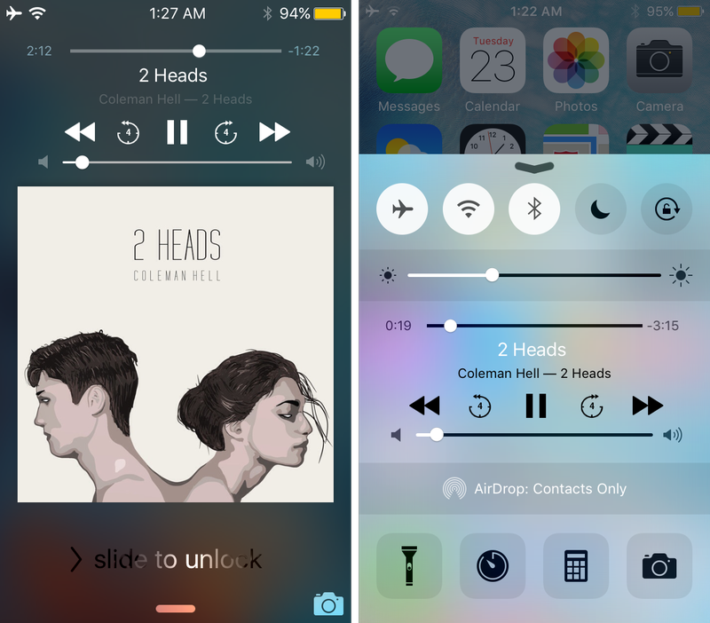 seeker podcast like scrubbing for music lock screen and control center