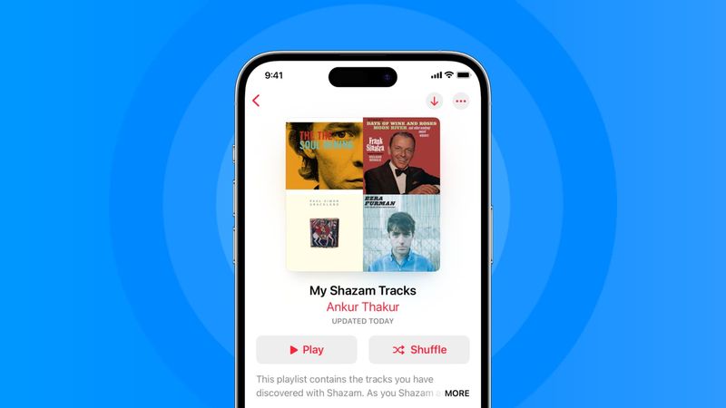 Liste de lecture My Shazam Tracks dans l