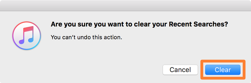 Clear Apple Music Search History On Mac 3