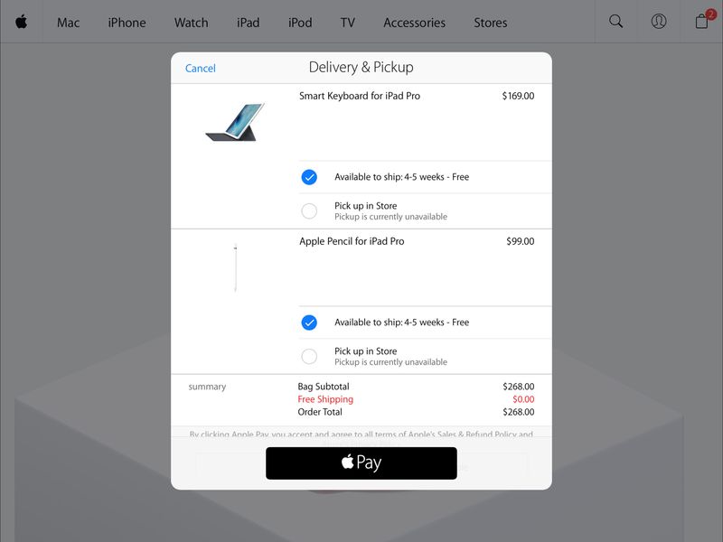Apple Store iPad Pro Apple pencil smart keyboard