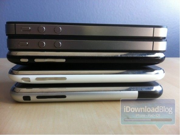 iphones stacked