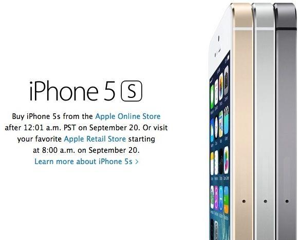 iPhone 5s order september 20 8am