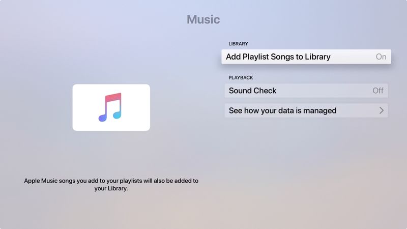 Application Apple TV Musique