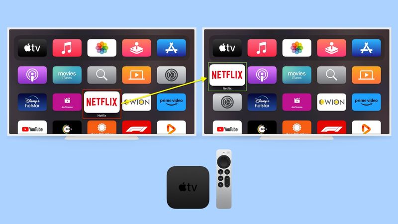 Rearranging apps on Apple TV