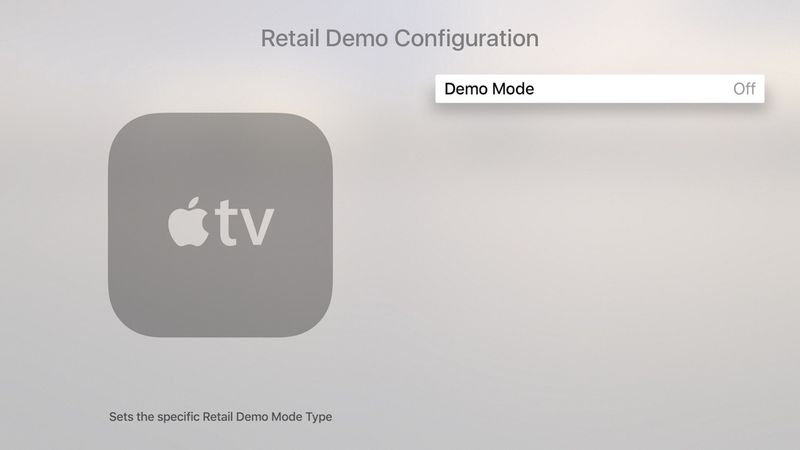 Mode démo Apple TV 3
