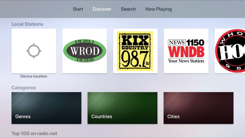 RadioDotNet sur Apple TV