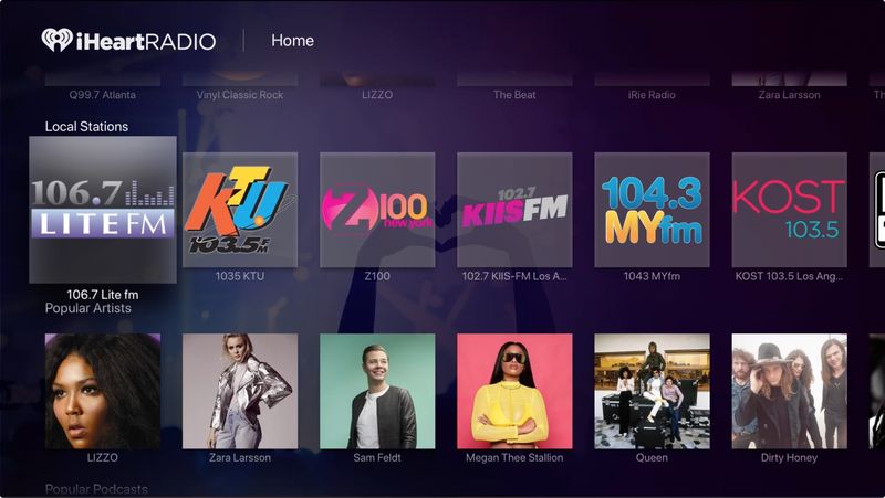 Applications Apple TV Radio - iHeartRadio