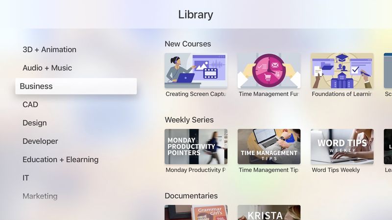 LyndaDotCom Apple TV