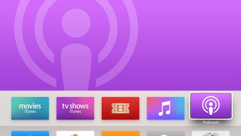 Apple TV Podcasts app tvOS screenshot 001