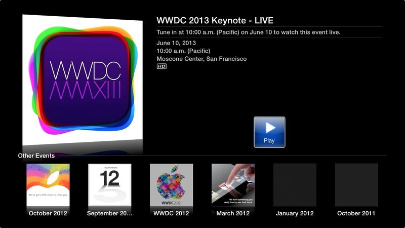 WWDC Apple TV