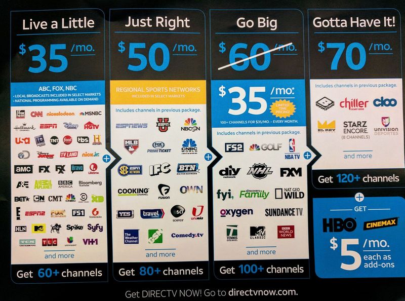 directv maintenant la gamme