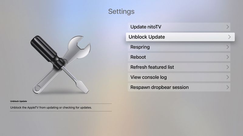 nitoTV settings