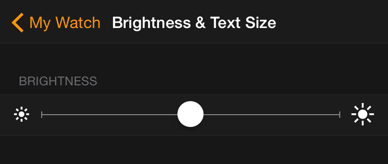 Brightness and Text Size Apple Watch App