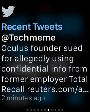 Apple Watch Glance Twitter
