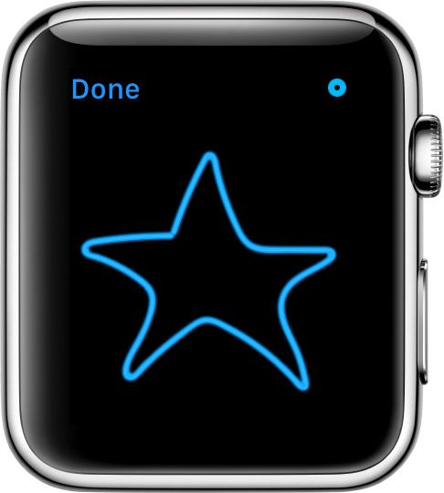Esquisse Digital Touch sur Apple Watch