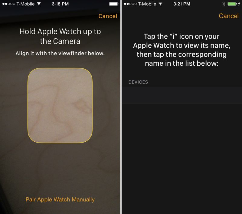 Apple Watch Pairing
