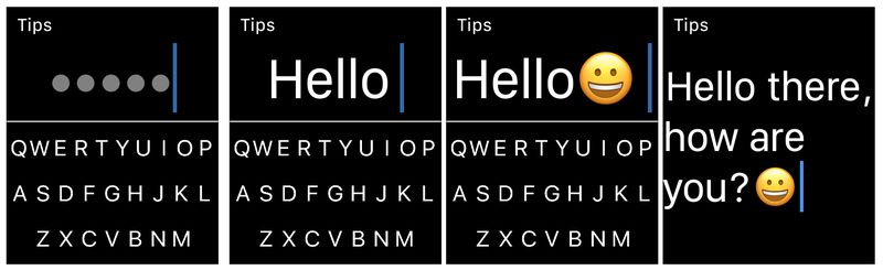 Clavier FlickType sur Apple Watch