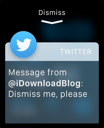 Swipe to Dismiss Apple Watch