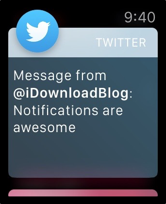 Incoming Notification Apple Watch