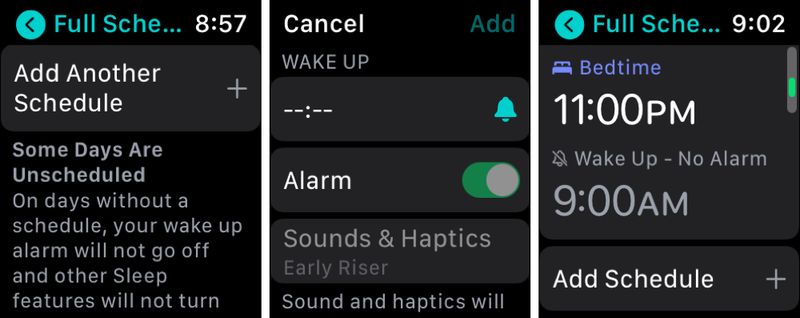 Add Another Schedule on your Watch