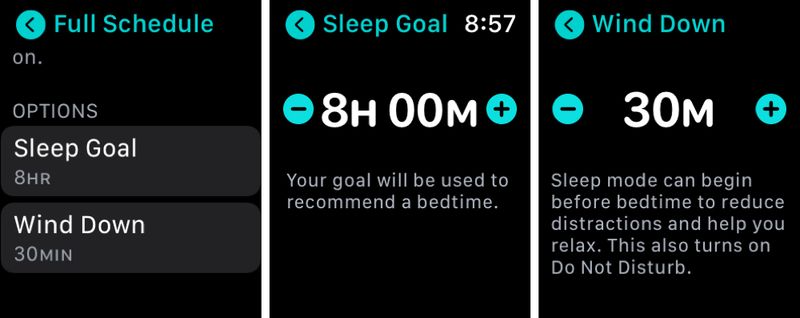Change Goal or Wind Down on your Watch