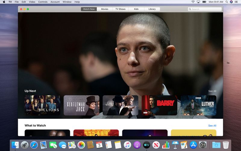 Apple TV app for macOS Catalina